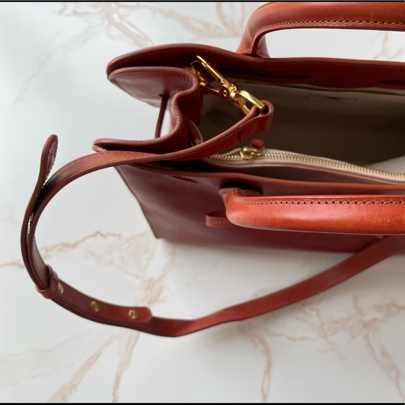 Mansur Gavriel Caramel Leather Tote. - Picture 10 of 16